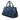 Blue Prada Large Denim Canapa Logo Tote Satchel