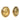Gold Chanel CC Gold Plated Logo Round Clip On Earrings