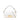 White Fendi Zucca Embossed Leather Baguette Satchel