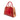 Red Prada Saffiano Vernice Pyramid Studded Frame Bag