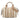 Brown Burberry Suede Trimmed Canvas Nevinson Bowling Bag Satchel