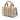 Brown Burberry Suede Trimmed Canvas Nevinson Bowling Bag Satchel