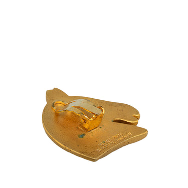 Gold Hermes Cheval Clip on Earrings - Designer Revival