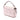 Pink Fendi Mini Zucca Embossed Metallic Leather Baguette Satchel