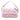 Pink Fendi Zucca Embossed Velvet Baguette Satchel