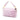 Pink Fendi Zucca Embossed Velvet Baguette Satchel