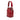 Red Fendi Mini Zucca Embossed Leather Mon Tresor Bucket Bag Satchel