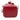 Red Fendi Mini Zucca Embossed Leather Mon Tresor Bucket Bag Satchel