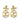 Gold Chanel Gold Plated CC Drop Clip-On Earrings