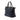 Black Prada Vitello Daino Zip Top Satchel
