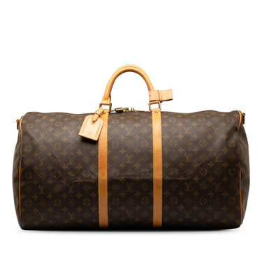 Brown Louis Vuitton Monogram Keepall Bandouliere 60 Travel Bag - Designer Revival