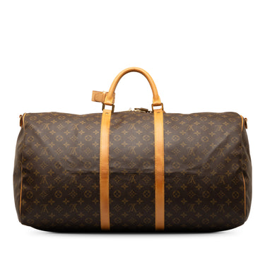 Brown Louis Vuitton Monogram Keepall Bandouliere 60 Travel Bag - Designer Revival