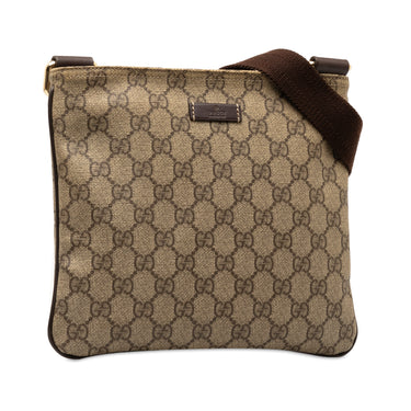Brown Gucci GG Supreme Crossbody Bag - Designer Revival