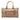 Brown Prada Vitello Daino Zip Top Satchel
