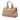 Brown Prada Vitello Daino Zip Top Satchel