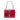 Red Prada City Calf and Saffiano Studded Elektra Satchel