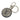 Silver Louis Vuitton LV Circle Bag Charm and Key Holder - Designer Revival