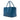 Blue Prada Soft Calf Front Pocket Shopping Tote Satchel
