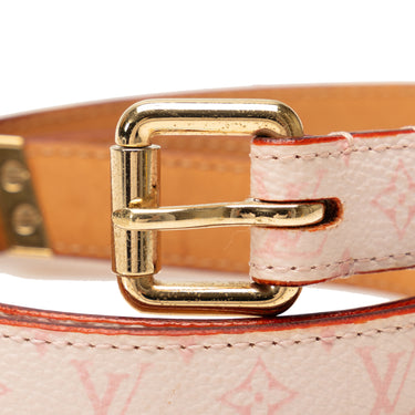 Pink Louis Vuitton X Murakami Monogram Cherry Blossom Centuire Belt