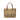 Beige Burberry Mini Haymarket Check Coated Canvas Tote