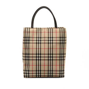 Brown Burberry House Check Tote - Designer Revival