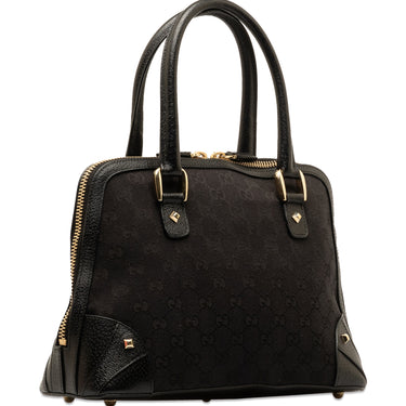 Black Gucci GG Canvas Nailhead Handbag