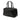Black Burberry Nova Check Canvas Trimmed Leather Handbag