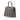 Gray Prada Saffiano Cuir Double Turnlock Satchel