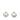 Silver Chanel CC Brass Strass Push Back Earrings