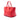 Red Prada Glace Calf Twin Pocket Double Handle Satchel