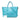 Blue Prada Vitello Daino Side Zip Twin Pocket Open Convertible Tote Satchel - Designer Revival
