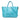 Blue Prada Vitello Daino Side Zip Twin Pocket Open Convertible Tote Satchel - Designer Revival