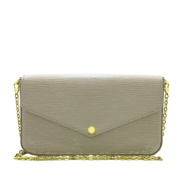 Gray Louis Vuitton Epi Pochette Felicie Crossbody Bag - Designer Revival