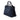 Blue Burberry Medium Suede and Calfskin Banner Satchel