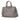 Gray Saint Laurent Small Leather Monogram Cabas Satchel - Designer Revival