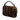 Brown Fendi Mini Zucca Shearling Chain Baguette Satchel