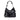 Black Yves Saint Laurent Ruffled Leather Saint Tropez Hobo Shoulder Bag