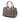 Gray Burberry Small Grained Leather Heritage Gladstone Satchel