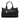 Black Prada Vitello Daino Zip Top Satchel
