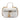 White Chanel Mini Caviar Chain Zip Around Vanity Case Satchel
