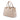 Beige Prada Vitello Phenix Open Convertible Tote Satchel