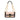 Blush Fendi Bicolor Leather Chain Midi Baguette Shoulder Bag