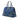 Blue Prada Studded Saffiano Cuir Promenade Satchel