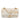 Beige Chanel Medium Classic Printed Denim Floral Double Flap Shoulder Bag - Designer Revival