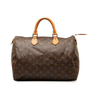 Brown Louis Vuitton Monogram Speedy 35 Boston Bag - Designer Revival