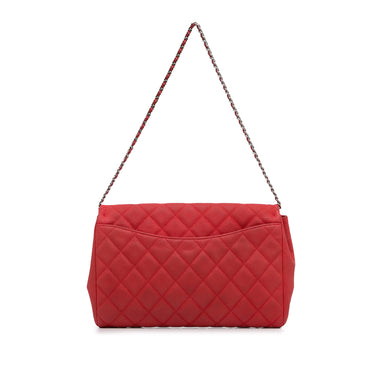 Red Chanel Quilted Caviar New Clutch on Chain Shoulder Bag