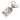 Silver Louis Vuitton Brass Damier Porte Cles Address Bag Charm and Key Holder
