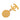 Gold Chanel CC Gold Plated Medallion Drop Pin Brooch