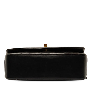 Black Chanel Small Lambskin Diana Flap Crossbody Bag - Designer Revival