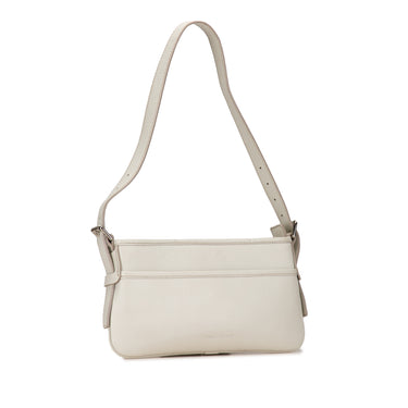 White Burberry Leather Shoulder Bag - Designer Revival